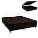 Ver imagem 5 de Cama Box Bau King Marrom Corino 1,93cm Premium Blindada Super Reforçada