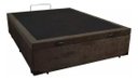 Ver imagem 1 de Cama Box Bau King Marrom Corino 1,93cm Premium Blindada Super Reforçada