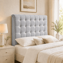 Ver imagem 4 de Cabeceira Ana Estofada Veludo p/ Cama Box Casal King 195cm Quarto