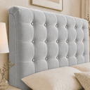 Ver imagem 3 de Cabeceira Ana Estofada Veludo p/ Cama Box Casal King 195cm Quarto