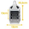 Ralador fatiador Manual Multicortes 6 faces de laminas Inox - 2