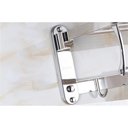 Ver imagem 7 de Toalheiro Prateleira Dobravel Inox Porta Toalhas Suporte Armazenamento Gancho Banheiro Quarto