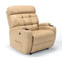 Ver imagem 1 de Poltrona do Papai Reclinável em Corino Cor Bege Massagem Reclinação Elétrica - Modelo Florença