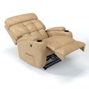 Ver imagem 5 de Poltrona do Papai Reclinável em Corino Cor Bege Massagem Reclinação Elétrica - Modelo Florença