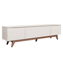 Ver imagem 4 de Rack com Painel para TV até 75 Polegadas MDF 185 cm X188 cm Pés em Madeira Maciça Flynt Oslo