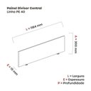 Ver imagem 2 de Painel Divisor Central PDC1200PE40 Preto