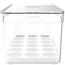 Ver imagem 3 de Organizador de Ovos Clear Fresh 36 Un Porta Ovos com Tampa e Alças Laterais Geladeira Cozinha ou