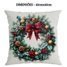 Almofada Decorativa Natalina Natal Guirlanda 43cmx43cm - 2