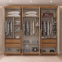 Ver imagem 4 de Guarda-Roupa Casal 6 Portas 4 Gavetas Nature/Avelã Nathaniel Espresso Moveis