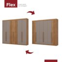 Ver imagem 5 de Guarda-Roupa Casal 6 Portas 4 Gavetas Nature/Avelã Nathaniel Espresso Moveis