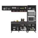 Ver imagem 6 de Armário de Cozinha Compacta 252cm Veneza Multimóveis V3691 Preto