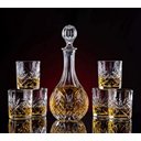 Ver imagem 1 de Garrafa Decanter Vidro Whisky Licor 900ml +6 Copos Superluxo