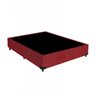 Base Box Casal Suede Vinho - 30x138x188 - 1