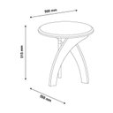 Ver imagem 5 de Conjunto 3 Peças Sala Estar Apoio Mesa de Centro Jade e Painel Toronto Marrom Cinamomo/Off White