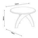Ver imagem 4 de Conjunto 3 Peças Sala Estar Apoio Mesa de Centro Jade e Painel Toronto Marrom Cinamomo/Off White