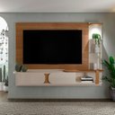 Ver imagem 6 de Conjunto 3 Peças Sala Estar Apoio Mesa de Centro Jade e Painel Toronto Marrom Cinamomo/Off White