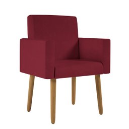 Poltrona Nina Escritório Recepção Pés Palito - Balaqui Decor Cor:marsala - 1