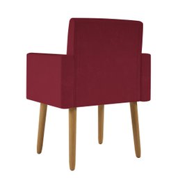 Poltrona Nina Escritório Recepção Pés Palito - Balaqui Decor Cor:marsala - 5