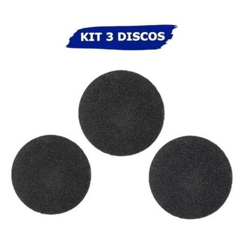 3 Disco Preto para Enceradeira Remover 350mm 3m Scotch-brite