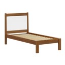 Ver imagem 2 de Cama de Solteiro em Madeira Maciça Modena Marrom/Amêndoa/Branco