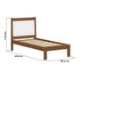 Ver imagem 3 de Cama de Solteiro em Madeira Maciça Modena Marrom/Amêndoa/Branco