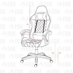 Cadeira Gamer Fox Racer Vulpes Preta - Wz-318 - 6