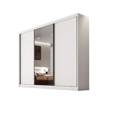 Guarda Roupas 1230 Arezzo 3PTS 6GAV c/Esp Pelic Branco Neve