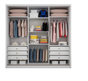 Ver imagem 3 de Guarda Roupas 1230 Arezzo 3PTS 6GAV c/Esp Pelic Branco Neve