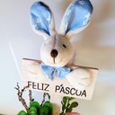 Ver imagem 3 de Arranjo De Páscoa Para Mesa Com Coelho Suculenta 26x12cm A