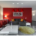 Ver imagem 3 de Kit 3 Lustres Pendentes Vermelho com Branco