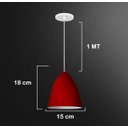 Ver imagem 2 de Kit 3 Lustres Pendentes Vermelho com Branco