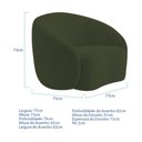Ver mais imagens de Kit Divã Recamier Orgânico Marrocos 200cm Lado Esquerdo e 2 Poltronas Amore Linho Verde