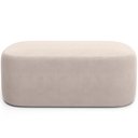 Ver imagem 6 de Kit 02 Puffs Decorativos Orgânico para Living Quarto 100cm Doha W01 Suede Bege - Lyam Decor