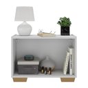 Ver imagem 4 de Mesa de Cabeceira com Pés 2 Portas Multimóveis Mp4134 Branca/natural