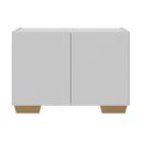 Ver imagem 5 de Mesa de Cabeceira com Pés 2 Portas Multimóveis Mp4134 Branca/natural