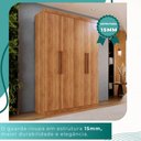 Ver imagem 6 de Guarda-roupa Solteiro 4 Portas 3 Gavetas Espanha - Mais Móveis Cinamomo