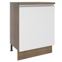 Ver imagem 1 de Balcão Armário de Cozinha 60 cm 1 Porta Rustic/Branco Glamy Madesa