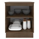 Ver imagem 4 de Balcão Armário de Cozinha 60 cm 1 Porta Rustic/Branco Glamy Madesa
