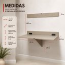 Ver imagem 3 de Mesa Suspensa Dobrável 80x50cm MDF 15mm - Pocket Rosé