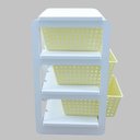 Ver imagem 3 de Organizador 3 Cestos Branco com Cestos Amarelo Organizer