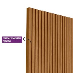 Painel Ripado Modular 2.2 para Tv até 75 com Nicho e Prateleira Emily-nature-offwhite - Edecasamovei - 8