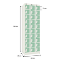Ver imagem 4 de Armário de Aço 30 Portas Pequenos Volumes - Nk 3709 Nilko Armários Verde Claro Chave Padrão