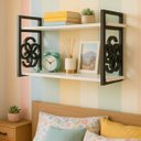 Ver imagem 6 de Kit 2 Suportes Prateleira Estilo Industrial Não Descasca Não Enferruja Decorativo Organizador