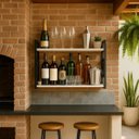 Ver imagem 2 de Kit 2 Suportes Prateleira Estilo Industrial Não Descasca Não Enferruja Decorativo Organizador