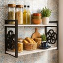 Ver imagem 3 de Kit 2 Suportes Prateleira Estilo Industrial Não Descasca Não Enferruja Decorativo Organizador