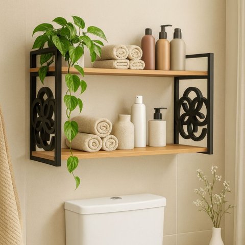 Kit 2 Suportes Prateleira Estilo Industrial Não Descasca Não Enferruja Decorativo Organizador