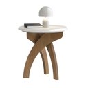 Ver imagem 4 de Mesa de Canto 100% Mdf Jade Cinamomo/off White - Artely