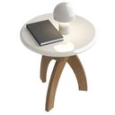 Ver imagem 1 de Mesa de Canto 100% Mdf Jade Cinamomo/off White - Artely