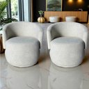 Ver mais imagens de Kit 2 Poltronas Decorativa Beatriz Orgânica Bouclé Bege