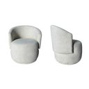 Ver imagem 1 de Kit 2 Poltronas Decorativa Beatriz Orgânica Bouclé Bege